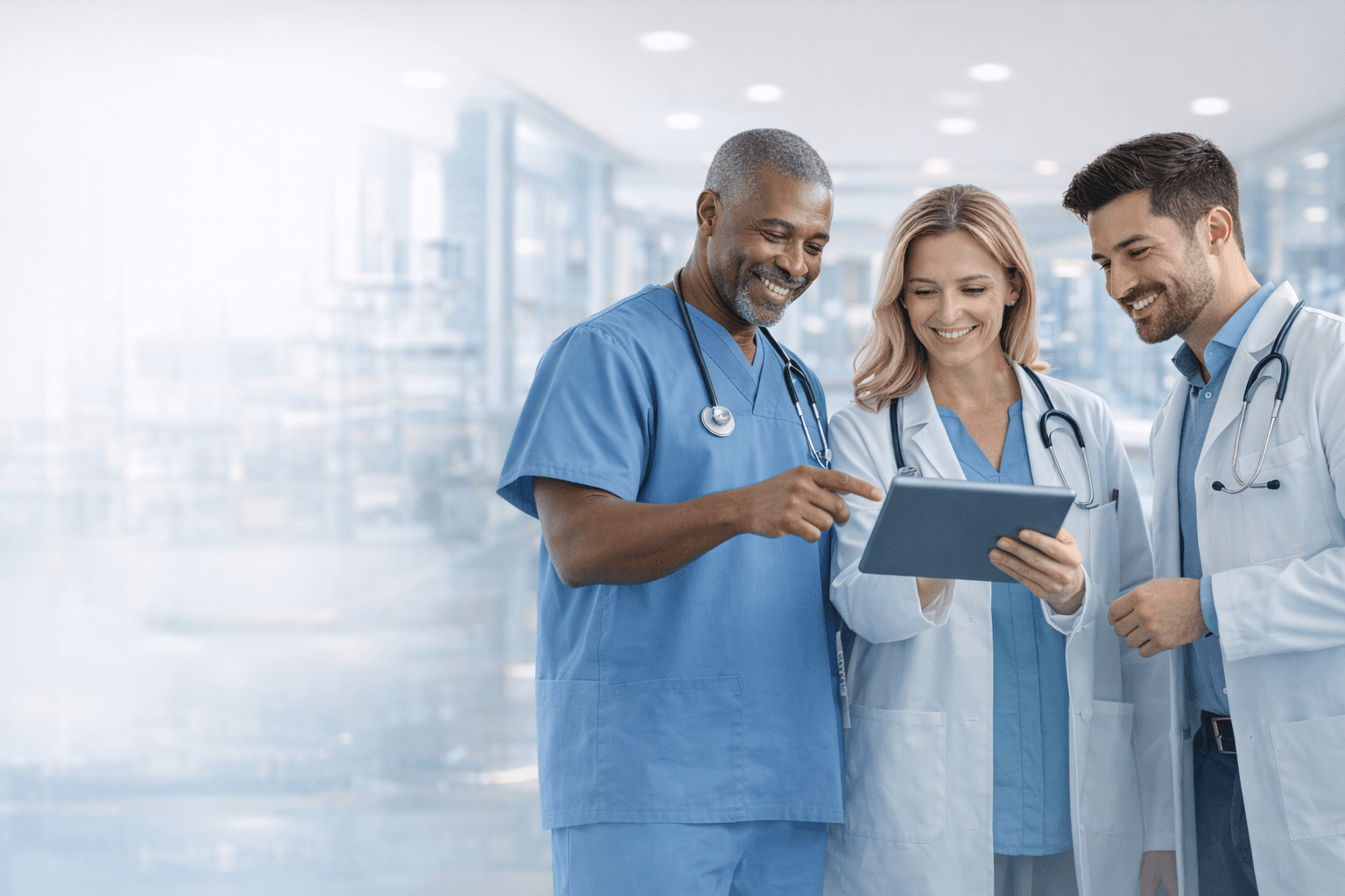 Healthcare professionals collaborating